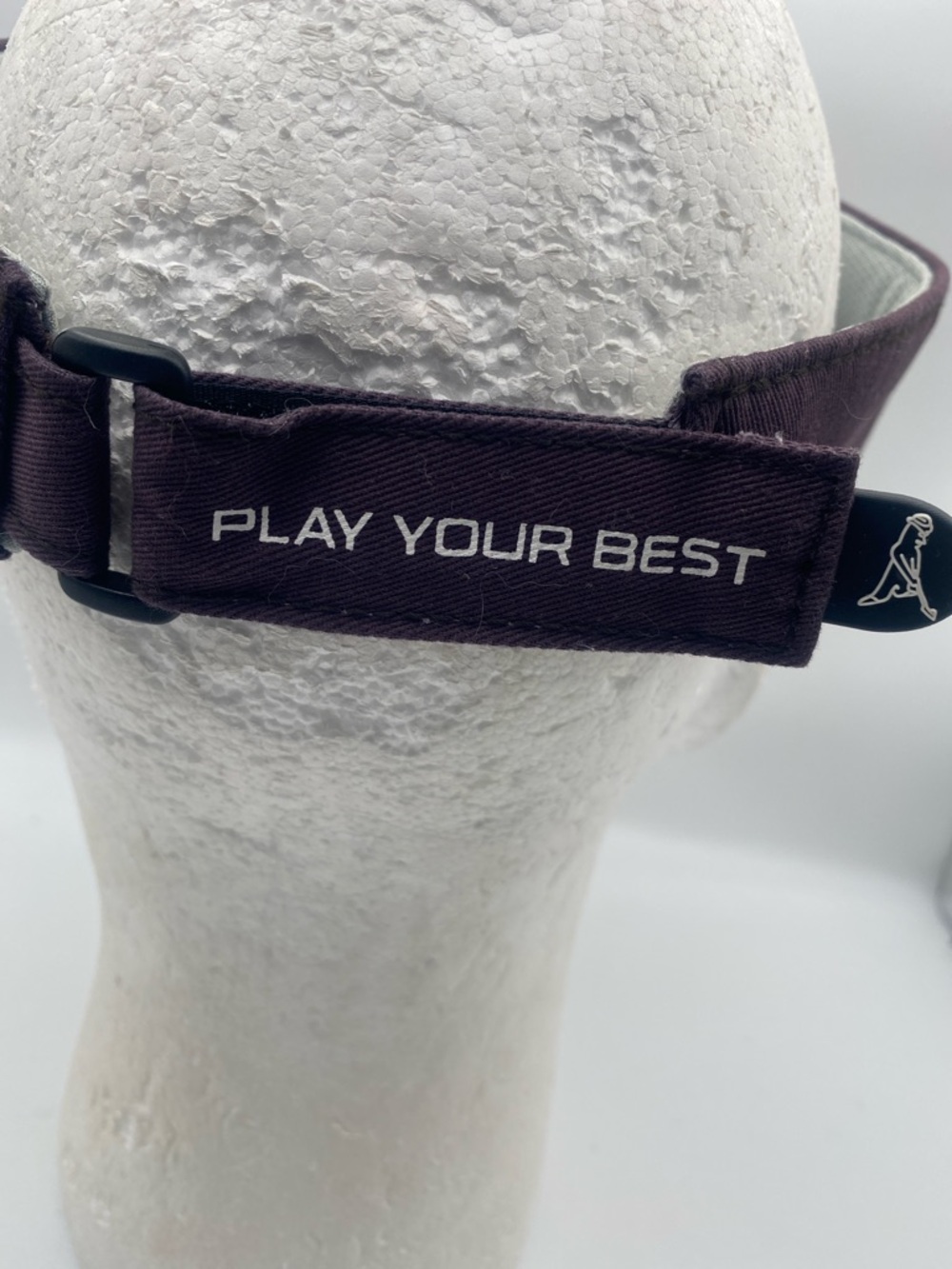 PING Argyle Golf Visor in Burgundy and Pink - Picture 4 of 6